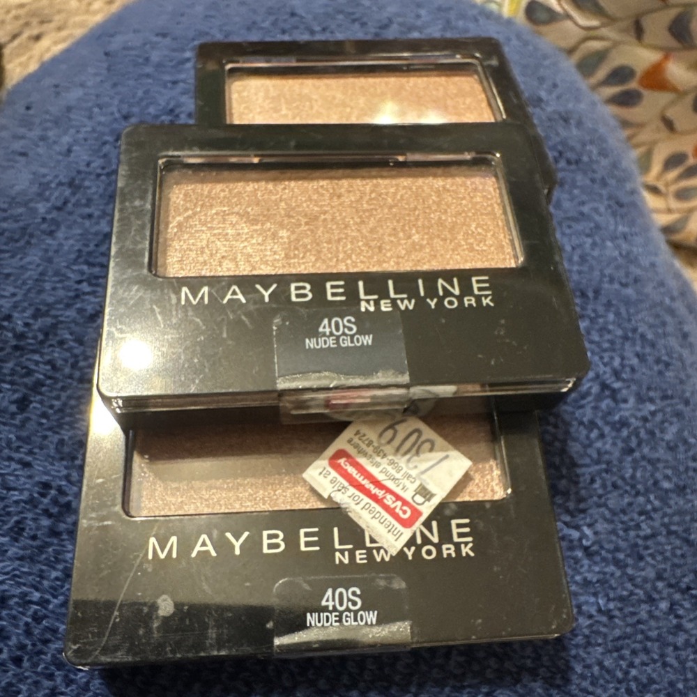 Maybelline New York Expert Wear Single Eyeshadow 40S Nude Glow .08 oz Lot Of 3